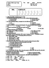 Kiểm tra 1 tiết Môn Hóa học - Trường THCS Long Trung